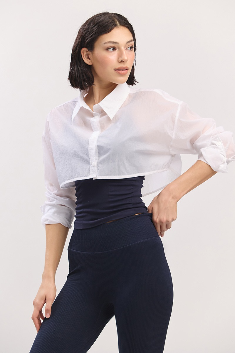 ST182 NYLON CROP SHIRT