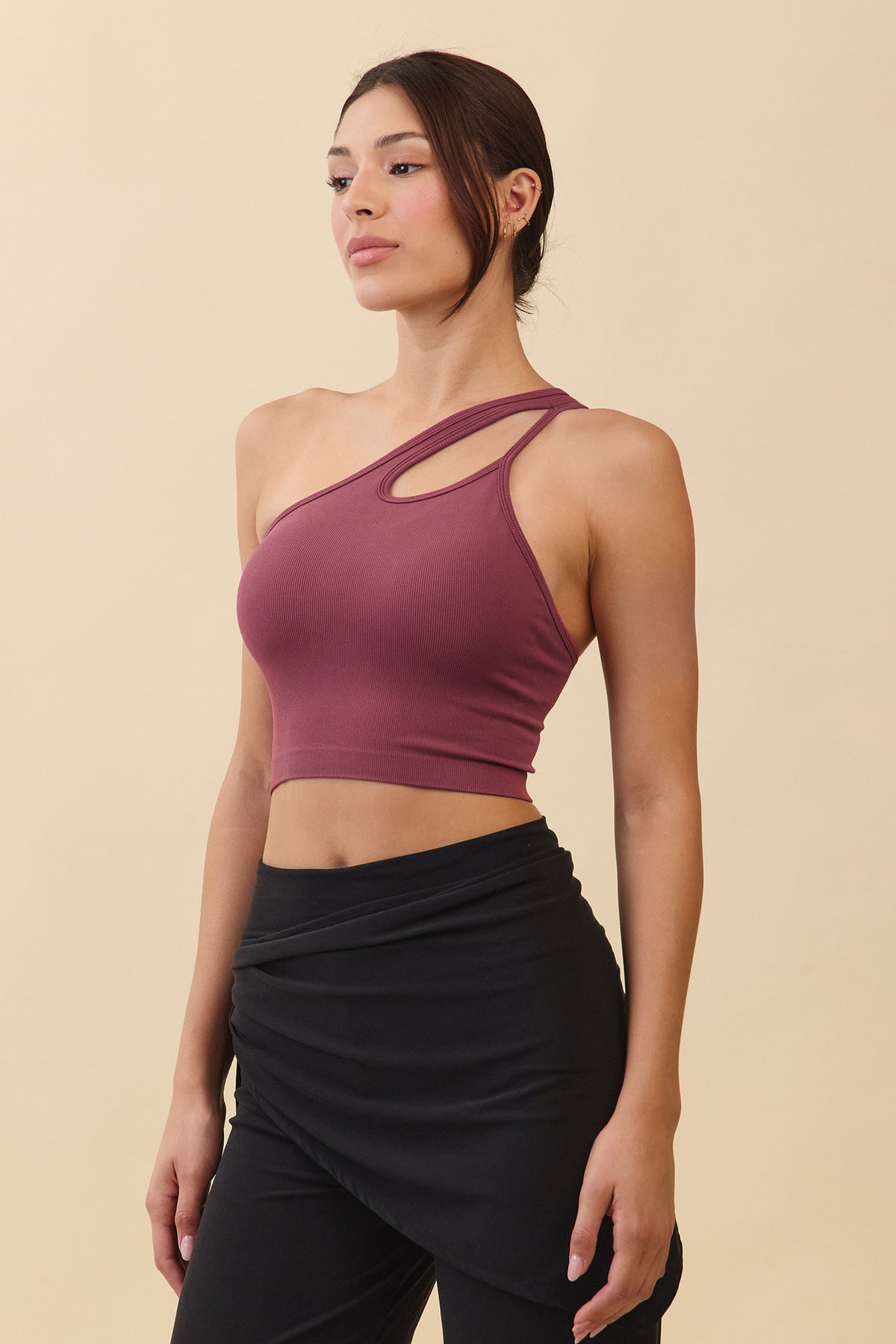 TT044 CONTOUR ONESHOULDER TANKTOP