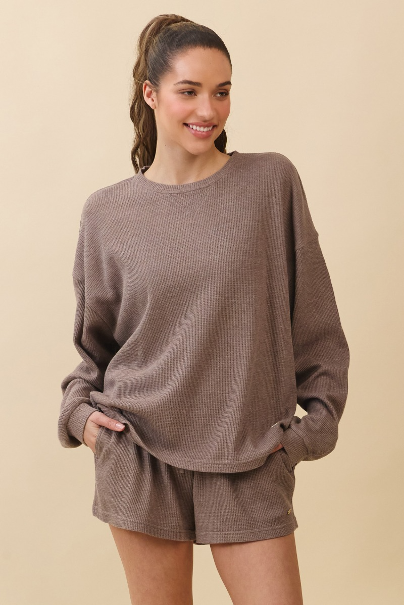 TL138 SOFT WAFFLE LONG TEE