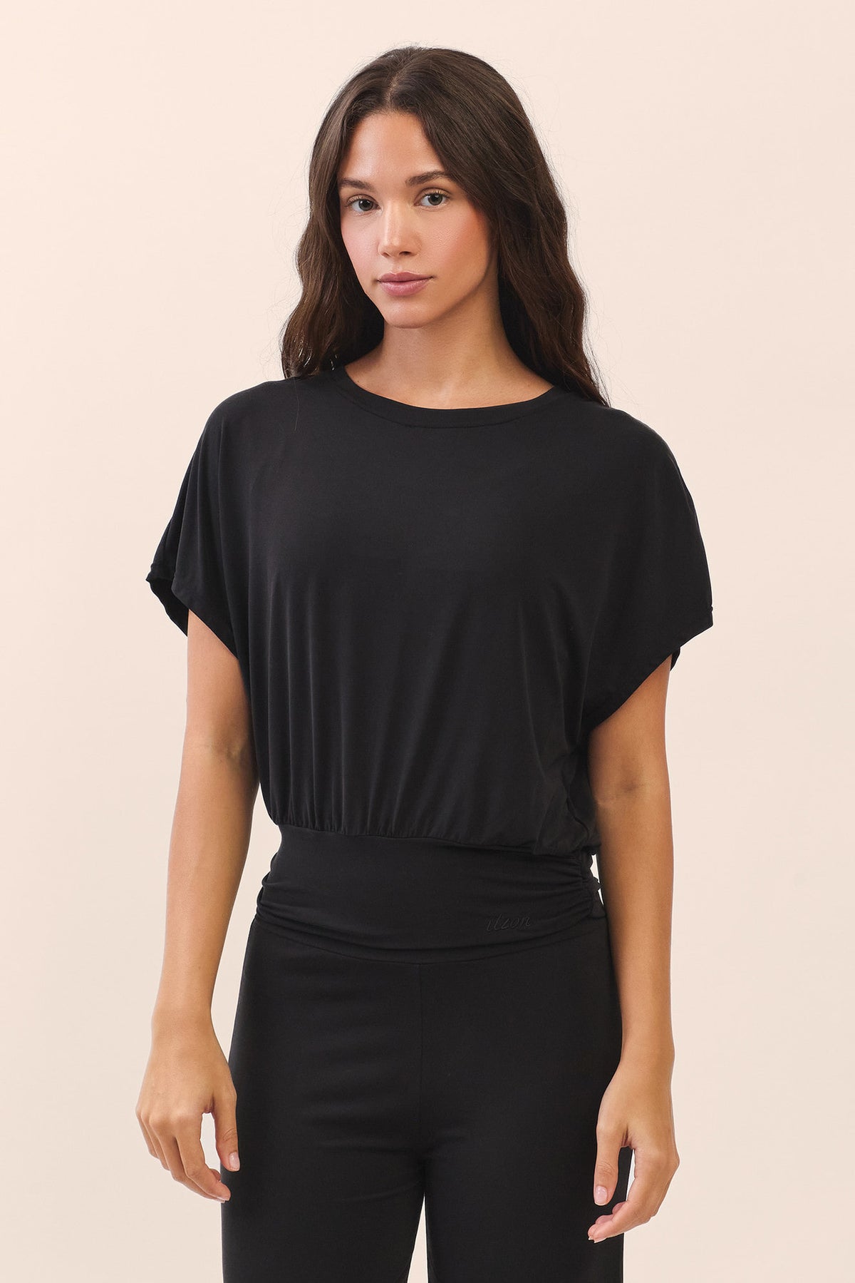 TS124 SHAPE BANDING CROP TEE