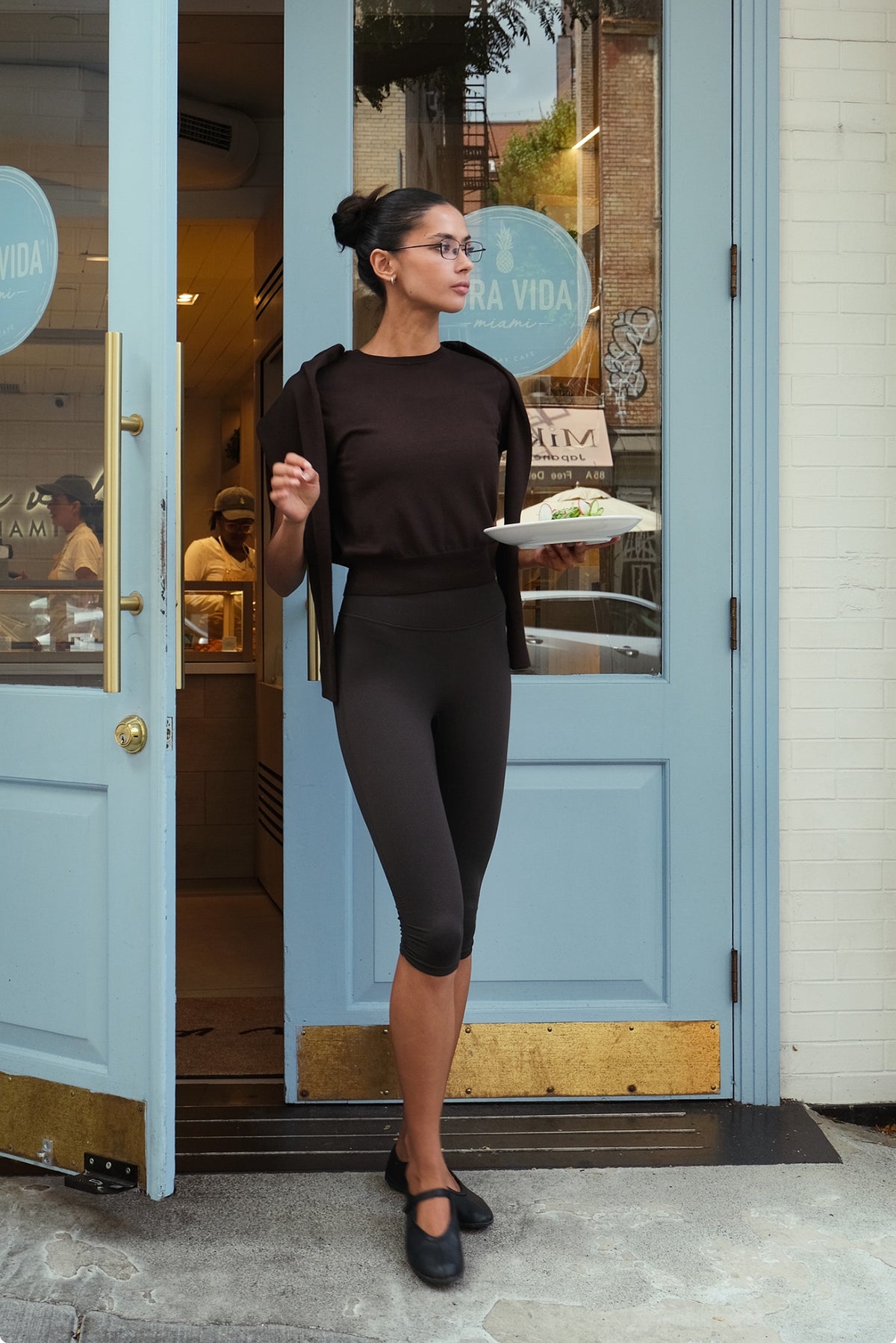 PL409_SHIRRING_CAPRI LEGGINGS