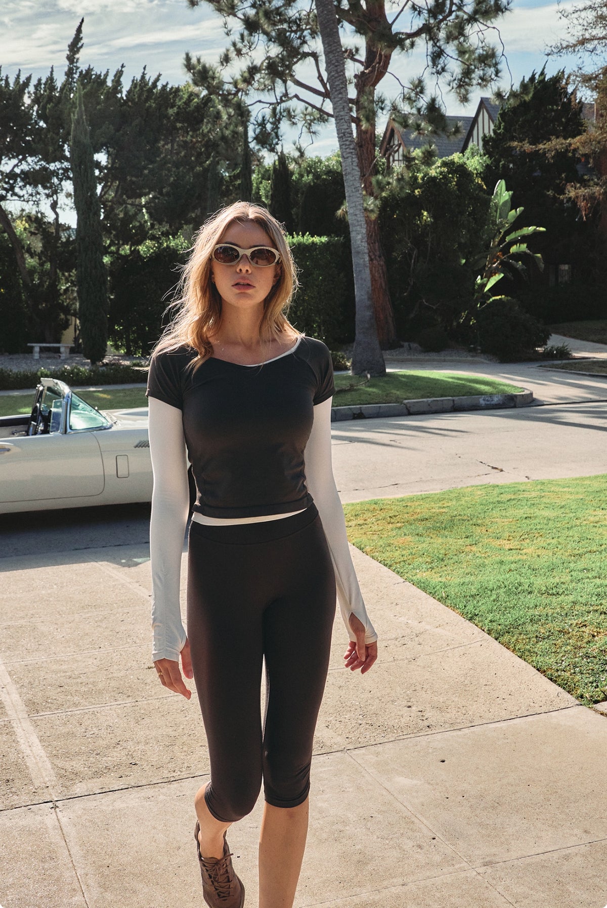 PL409_SHIRRING_CAPRI LEGGINGS