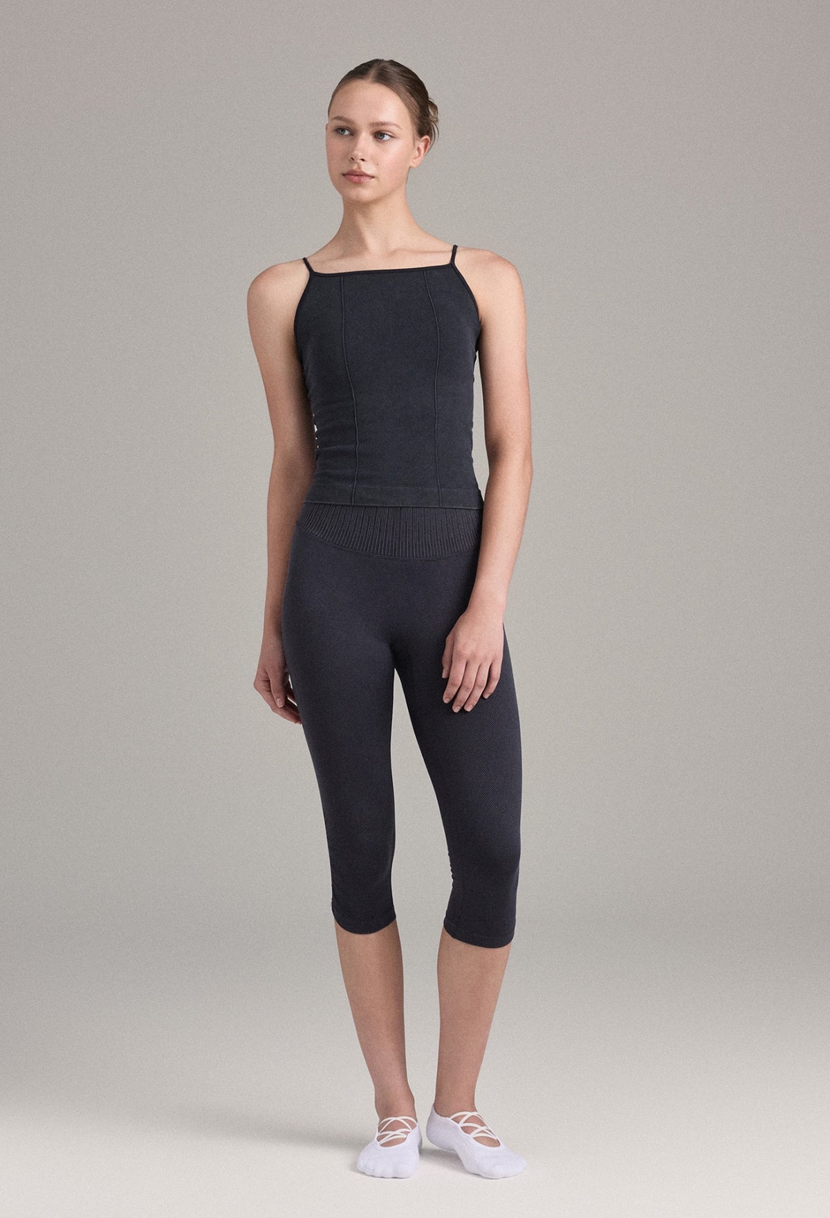 PL409_SHIRRING_CAPRI LEGGINGS