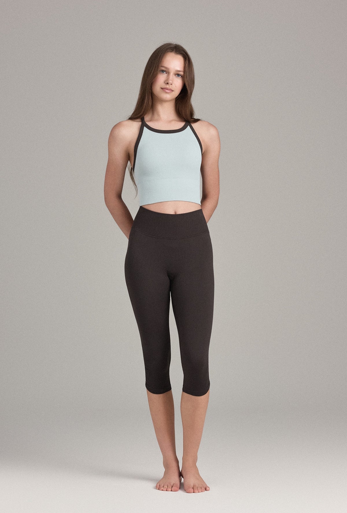 PL409_SHIRRING_CAPRI LEGGINGS