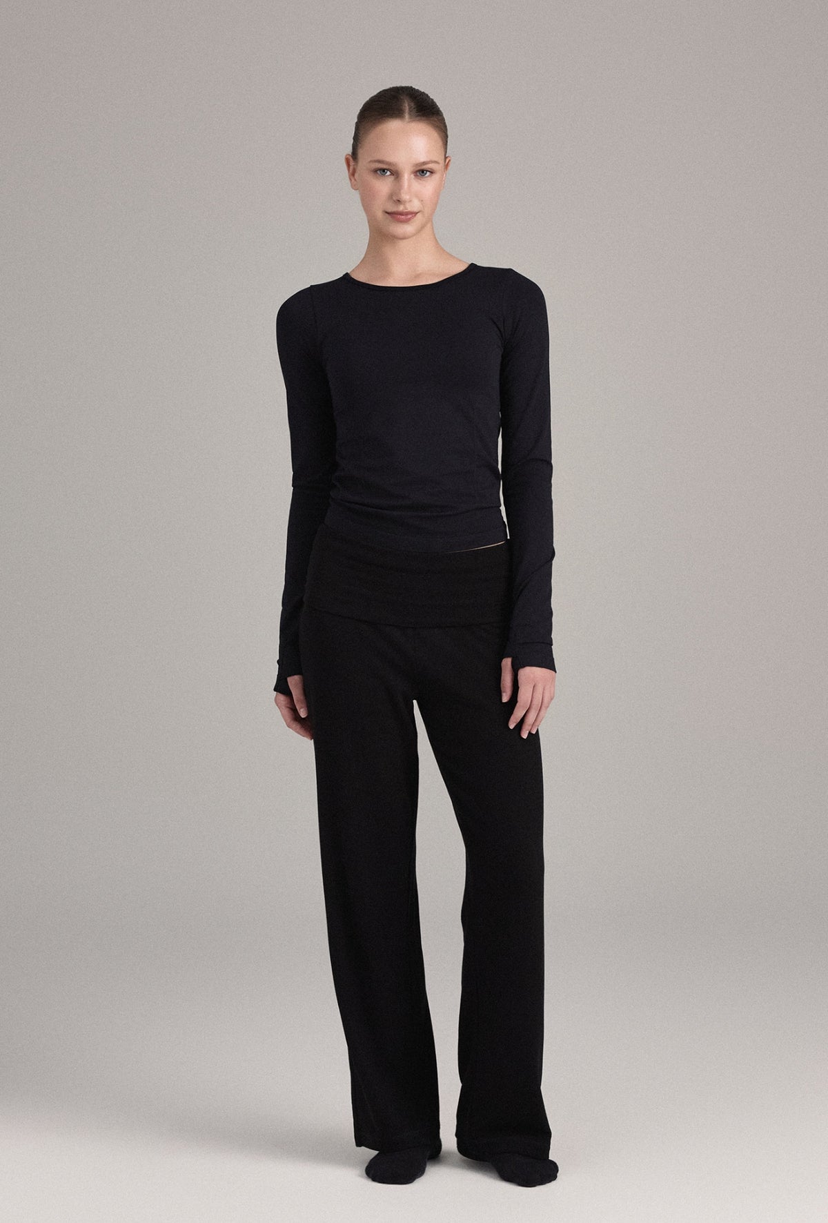 PL454 MICRO STRAIGHT-LEG PANTS