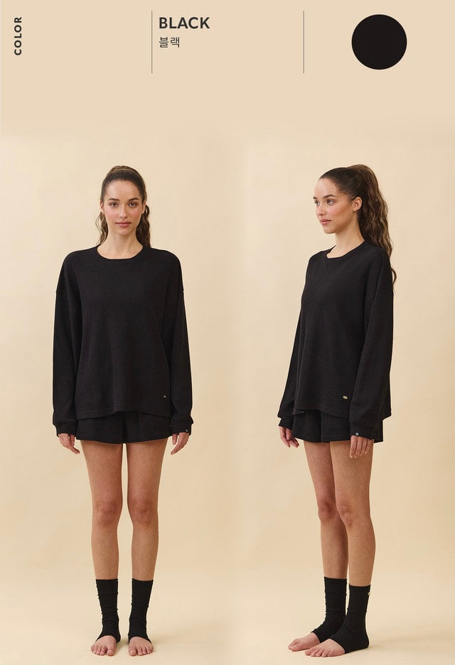 TL138 SOFT WAFFLE LONG TEE