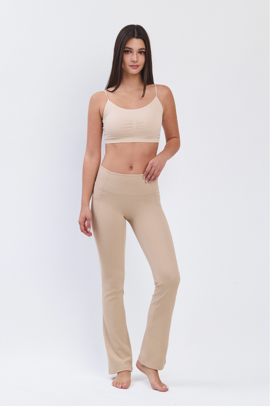 PL418 BONDED FLARE LEGGINGS