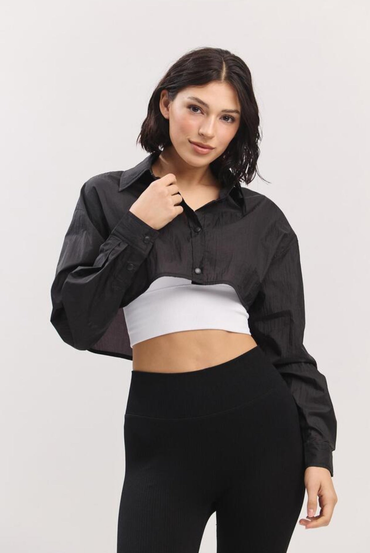 ST182 NYLON CROP SHIRT