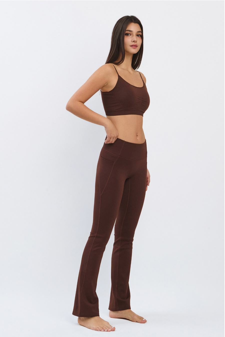 PL418 BONDED FLARE LEGGINGS