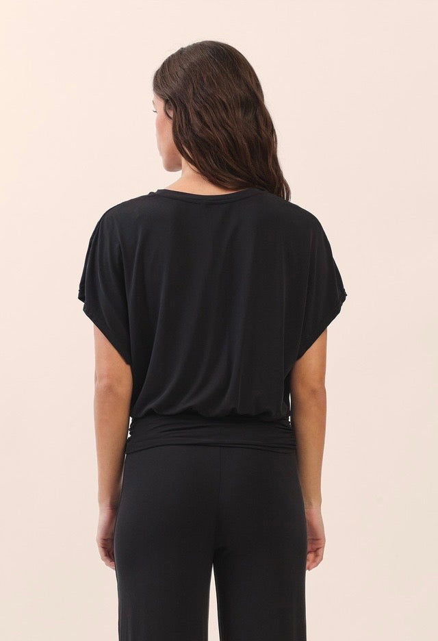 TS124 SHAPE BANDING CROP TEE