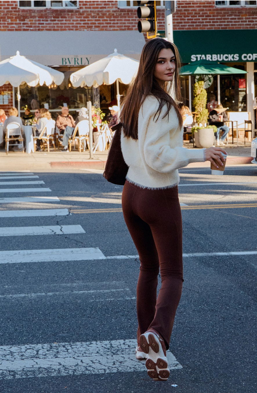 PL418 BONDED FLARE LEGGINGS