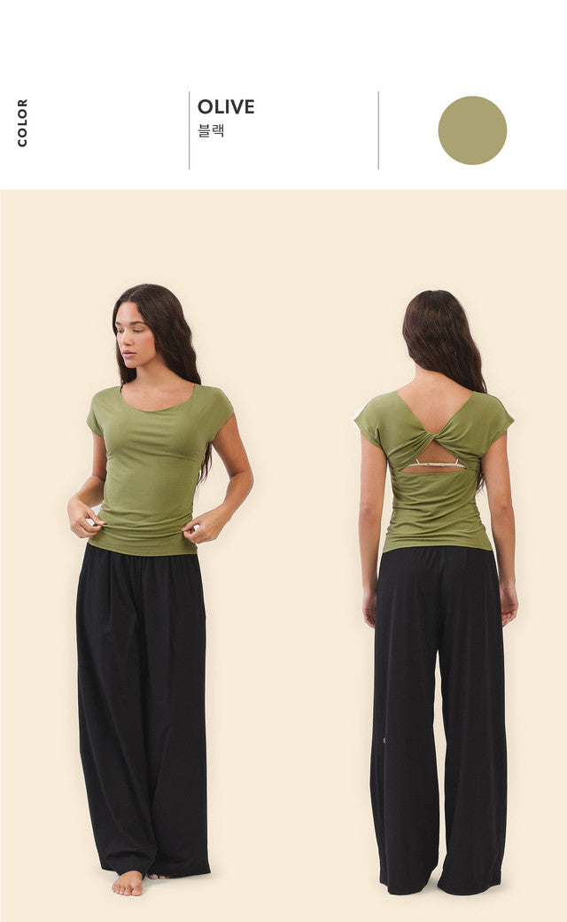 TS125 CONTOUR SHIRRING SLEEVELESS