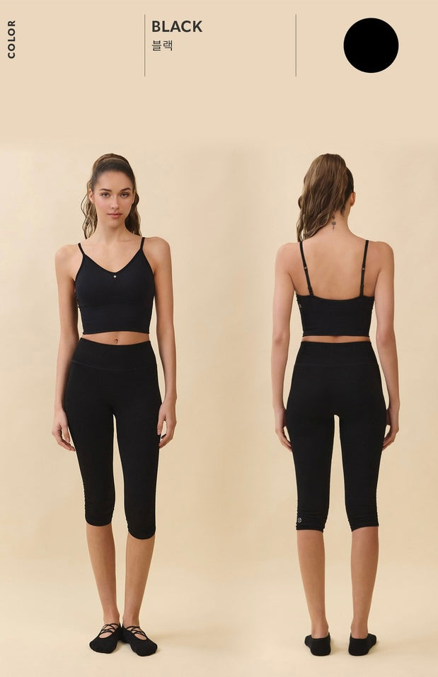 PL409 SHIRRING CAPRI LEGGING