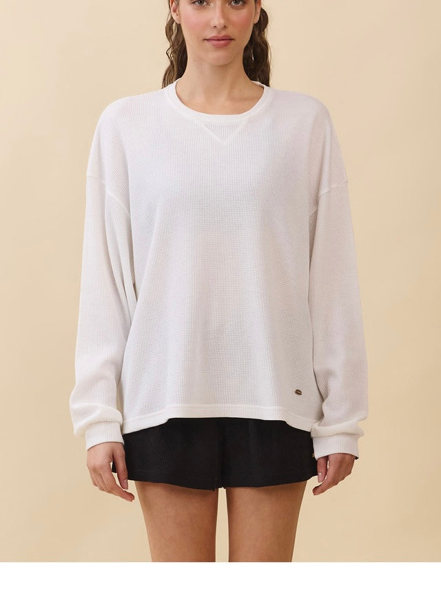 TL138 SOFT WAFFLE LONG TEE