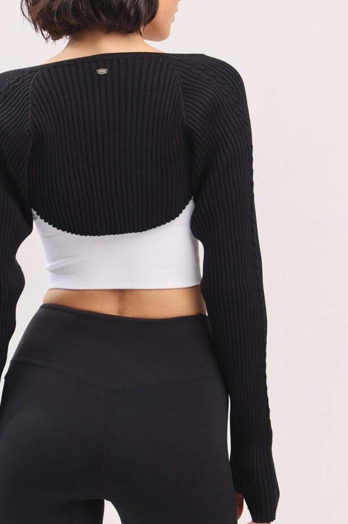 SC232 TWOTONE BOLERO KNIT