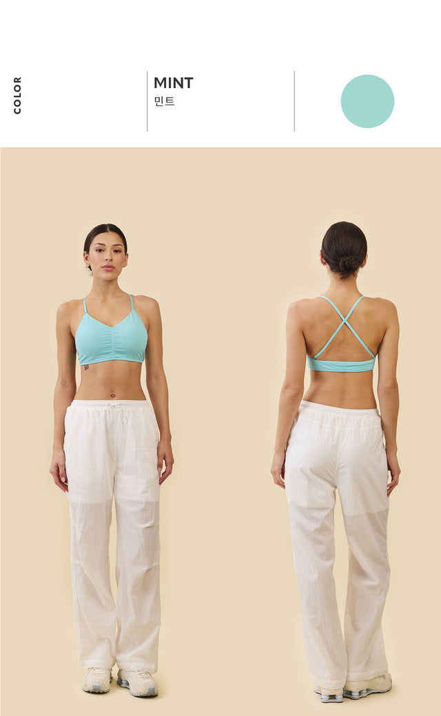 TB014 SHIRRED CROSSBACK BRA TOP