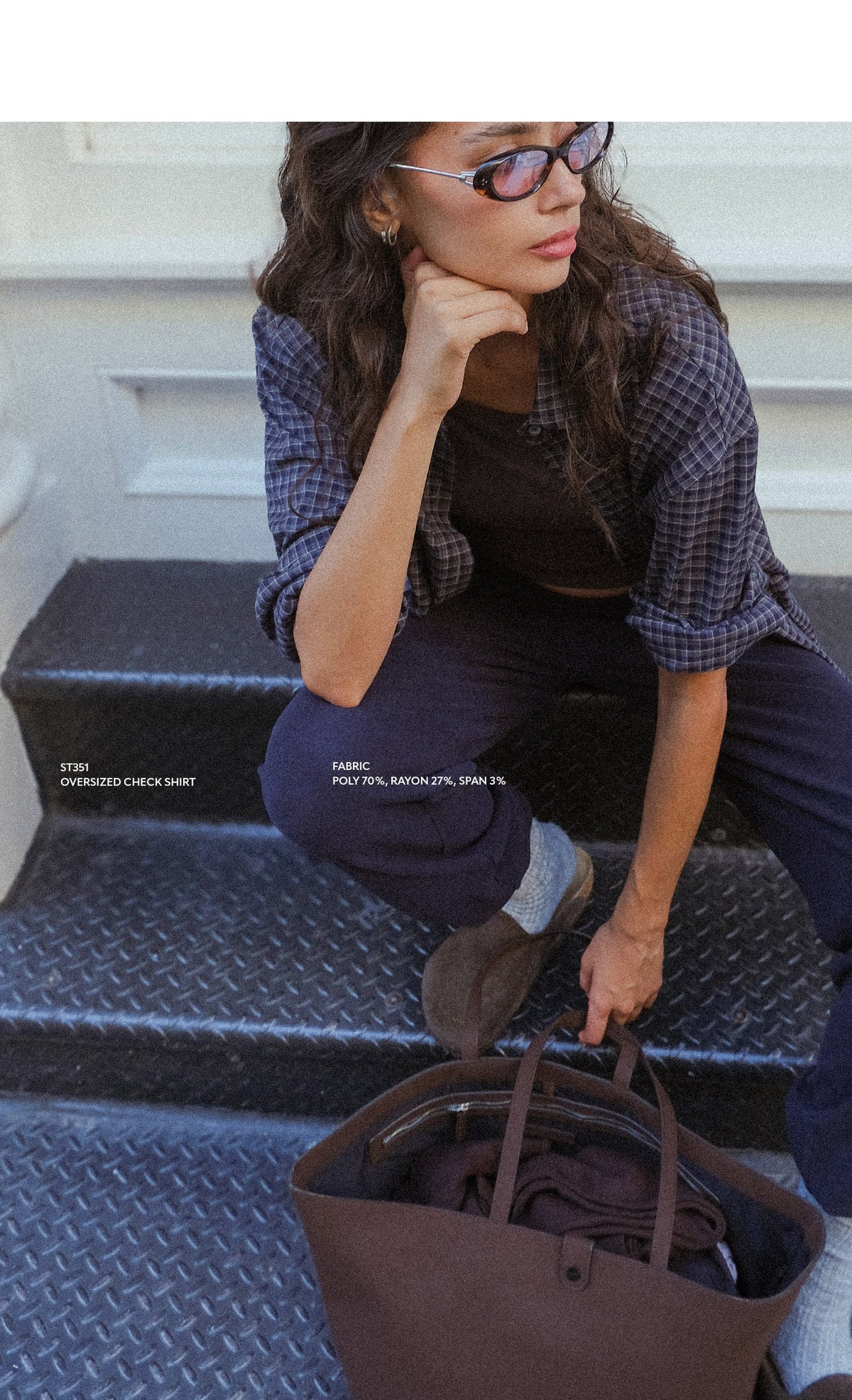ST351 OVERSIZED CHECK SHIRT