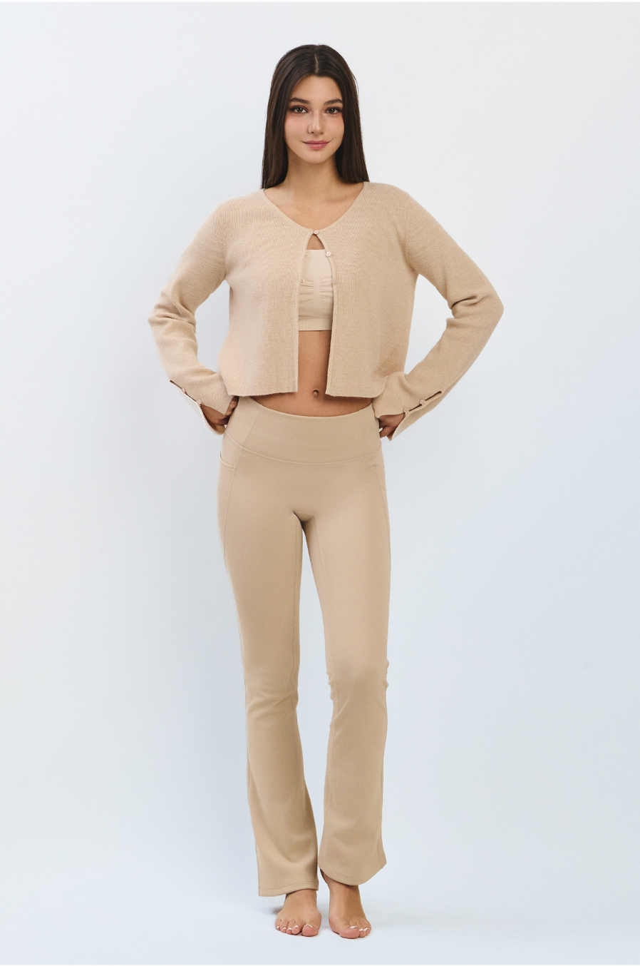 PL418 BONDED FLARE LEGGINGS