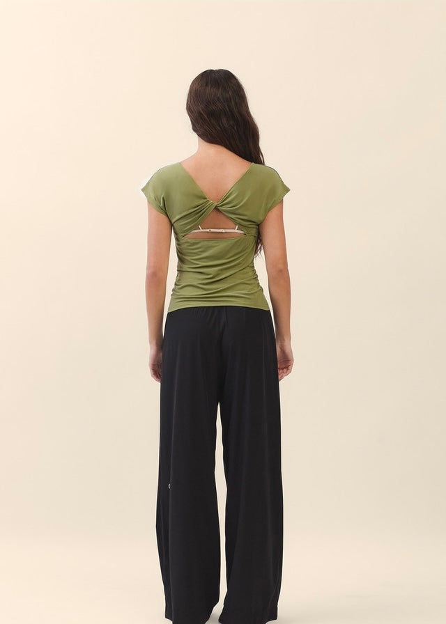TS125 CONTOUR SHIRRING SLEEVELESS