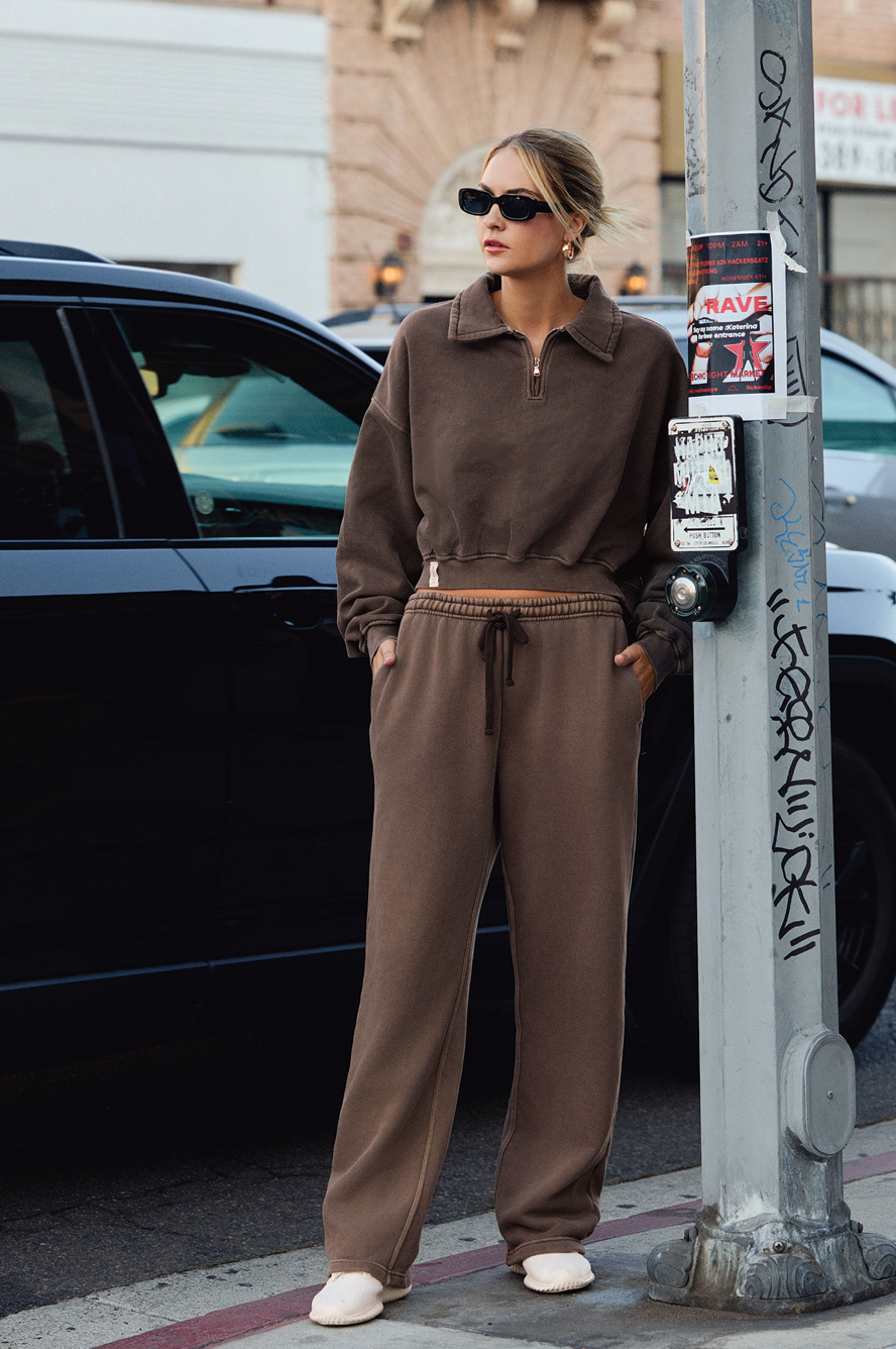 PL204 PIGMENTED FLEECE PANTS