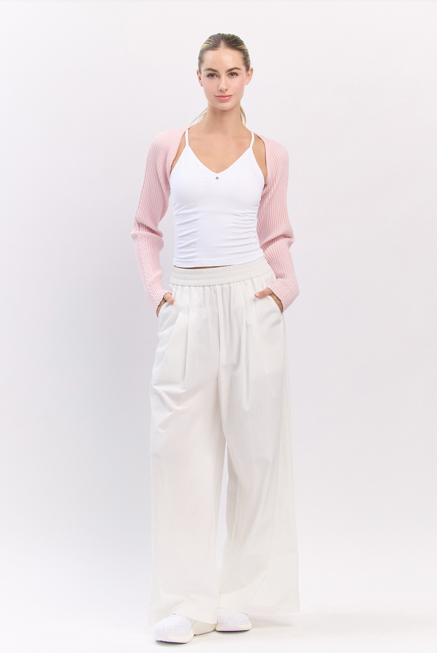 SC232 TWOTONE BOLERO KNIT