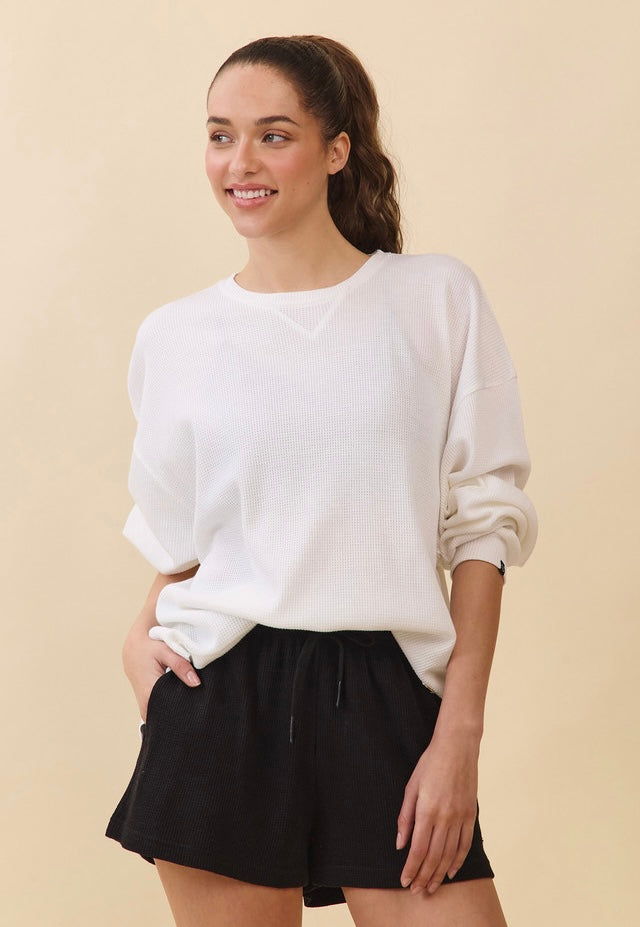 TL138 SOFT WAFFLE LONG TEE