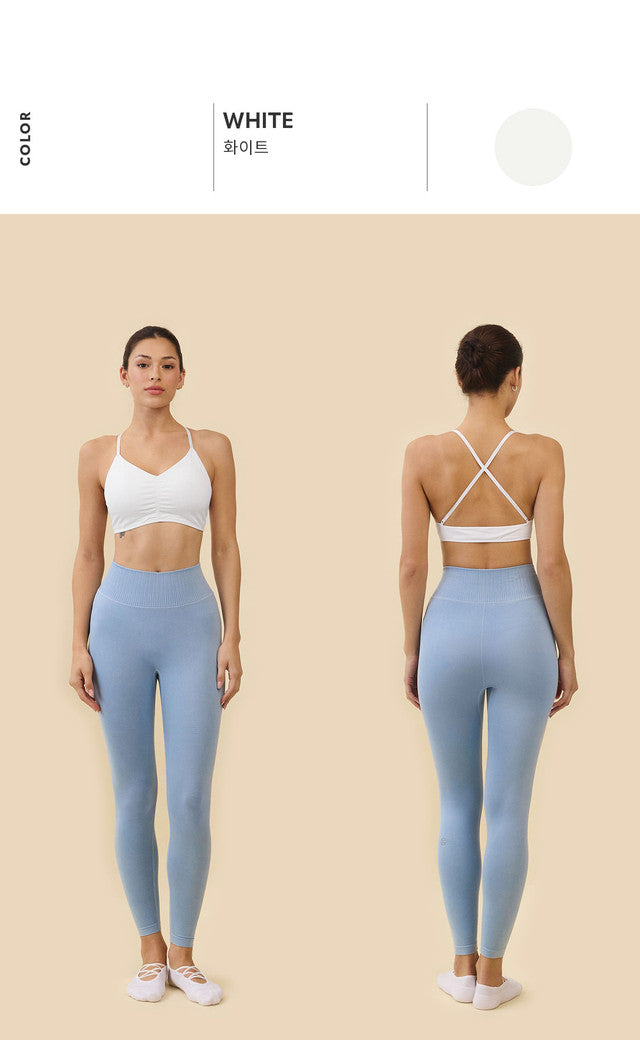TB014 SHIRRED CROSSBACK BRA TOP
