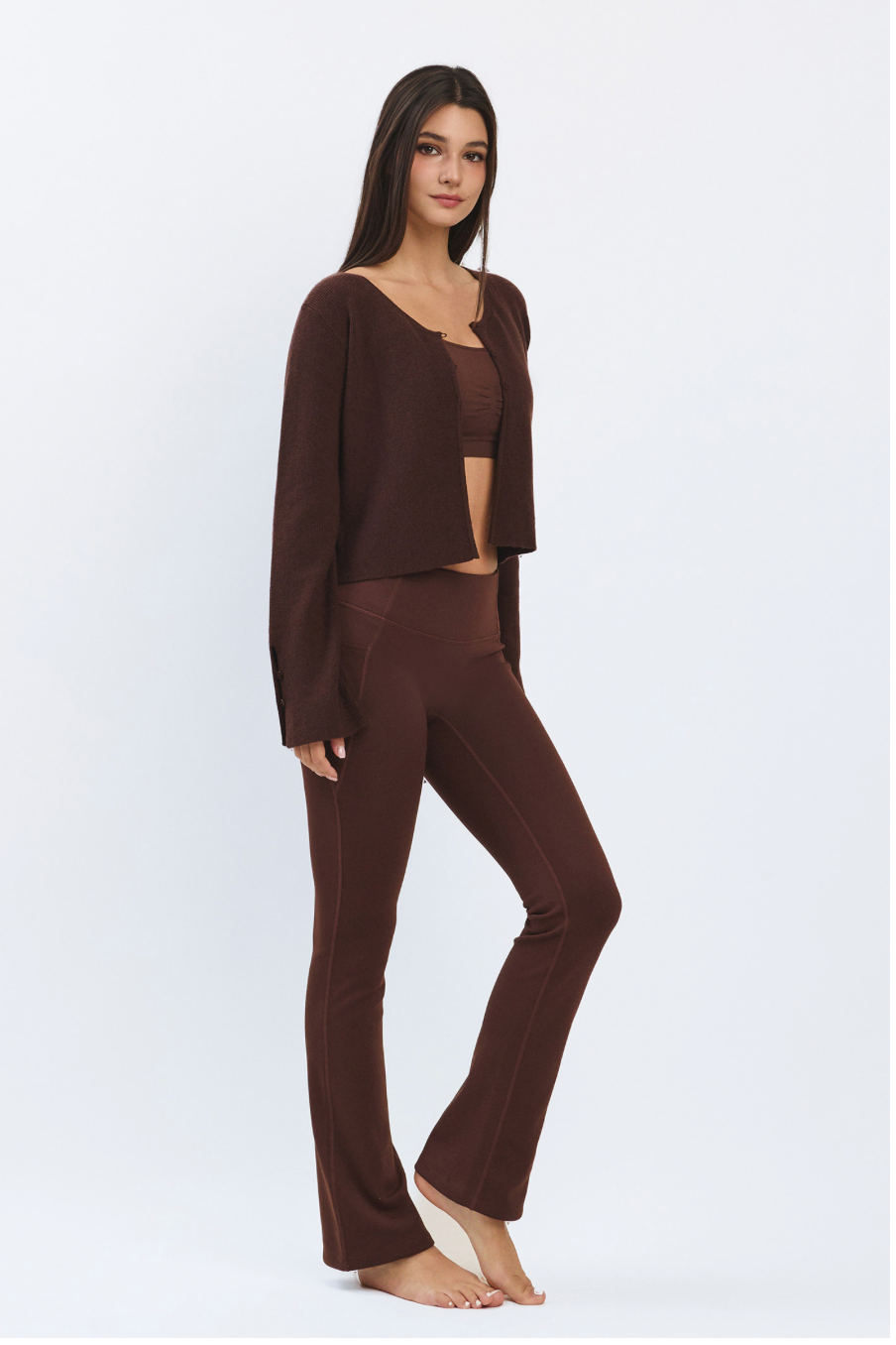 PL418 BONDED FLARE LEGGINGS
