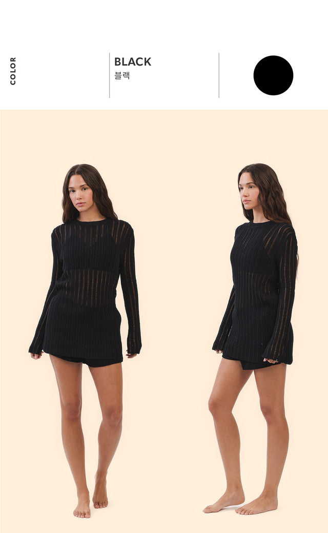 SP205 SHEER COVERUP KNIT