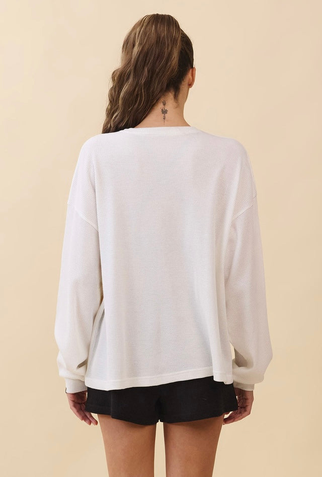 TL138 SOFT WAFFLE LONG TEE