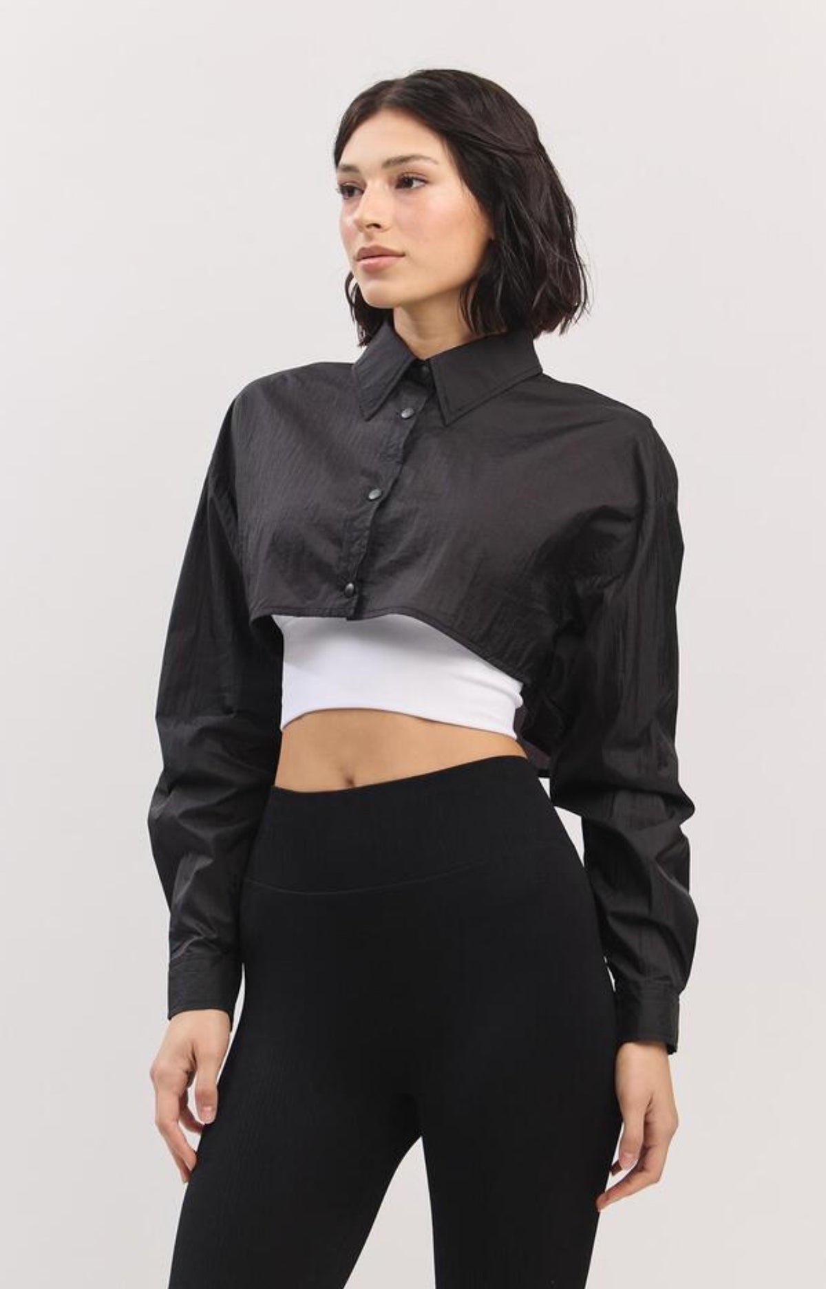 ST182 NYLON CROP SHIRT