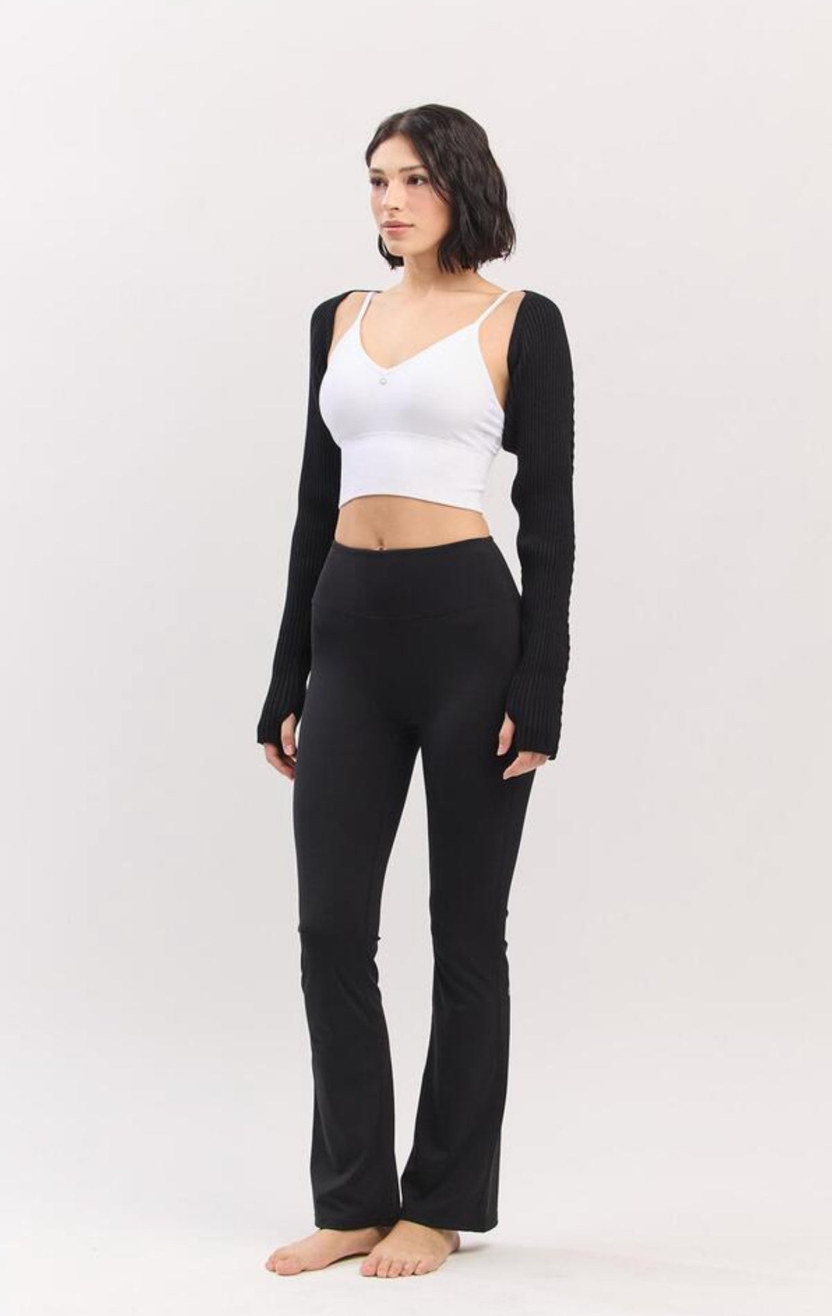 SC232 TWOTONE BOLERO KNIT