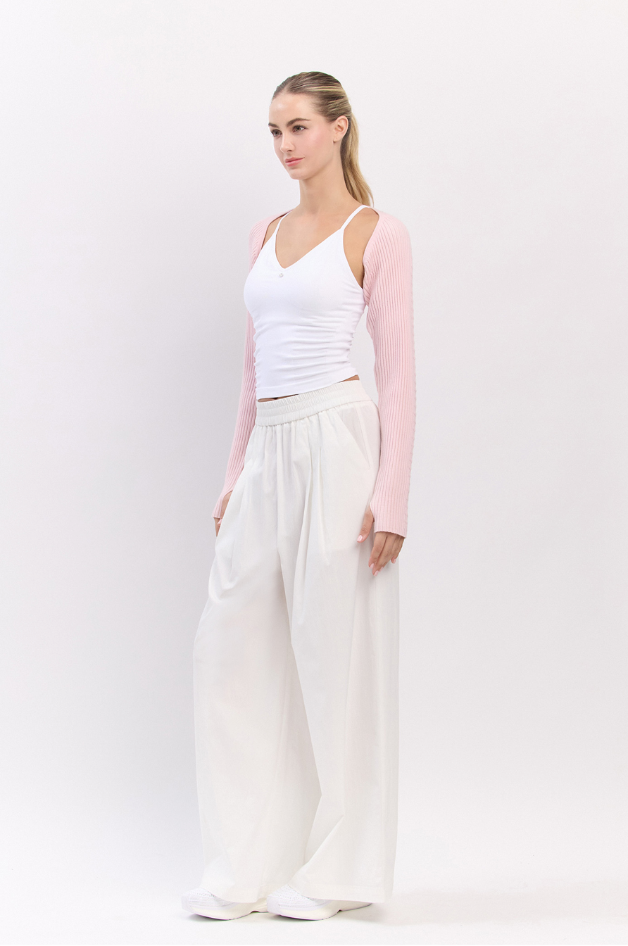 SC232 TWOTONE BOLERO KNIT