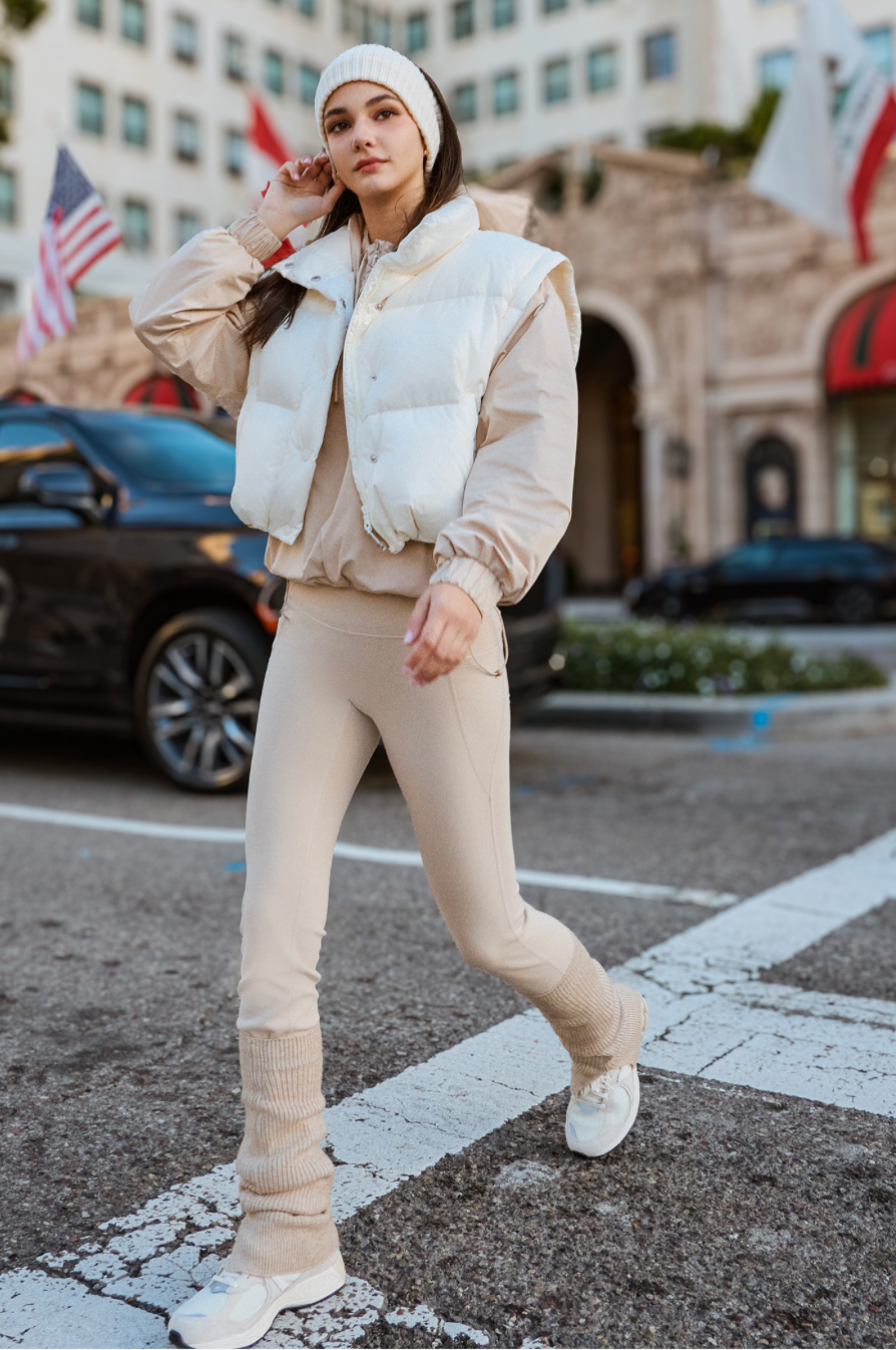 PL418 BONDED FLARE LEGGINGS