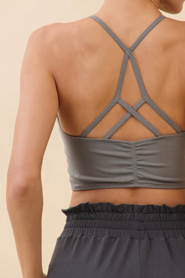 TB045 HALTER DRAPE TANKTOP