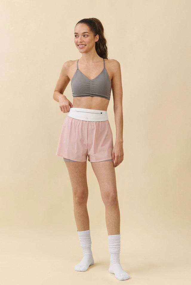 TB014 SHIRRED CROSSBACK BRA TOP