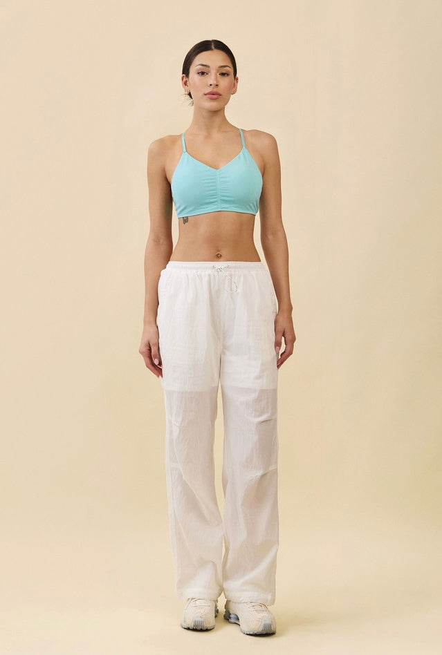 TB014 SHIRRED CROSSBACK BRA TOP