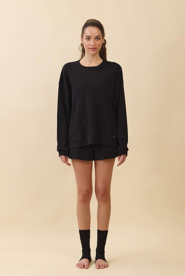 TL138 SOFT WAFFLE LONG TEE