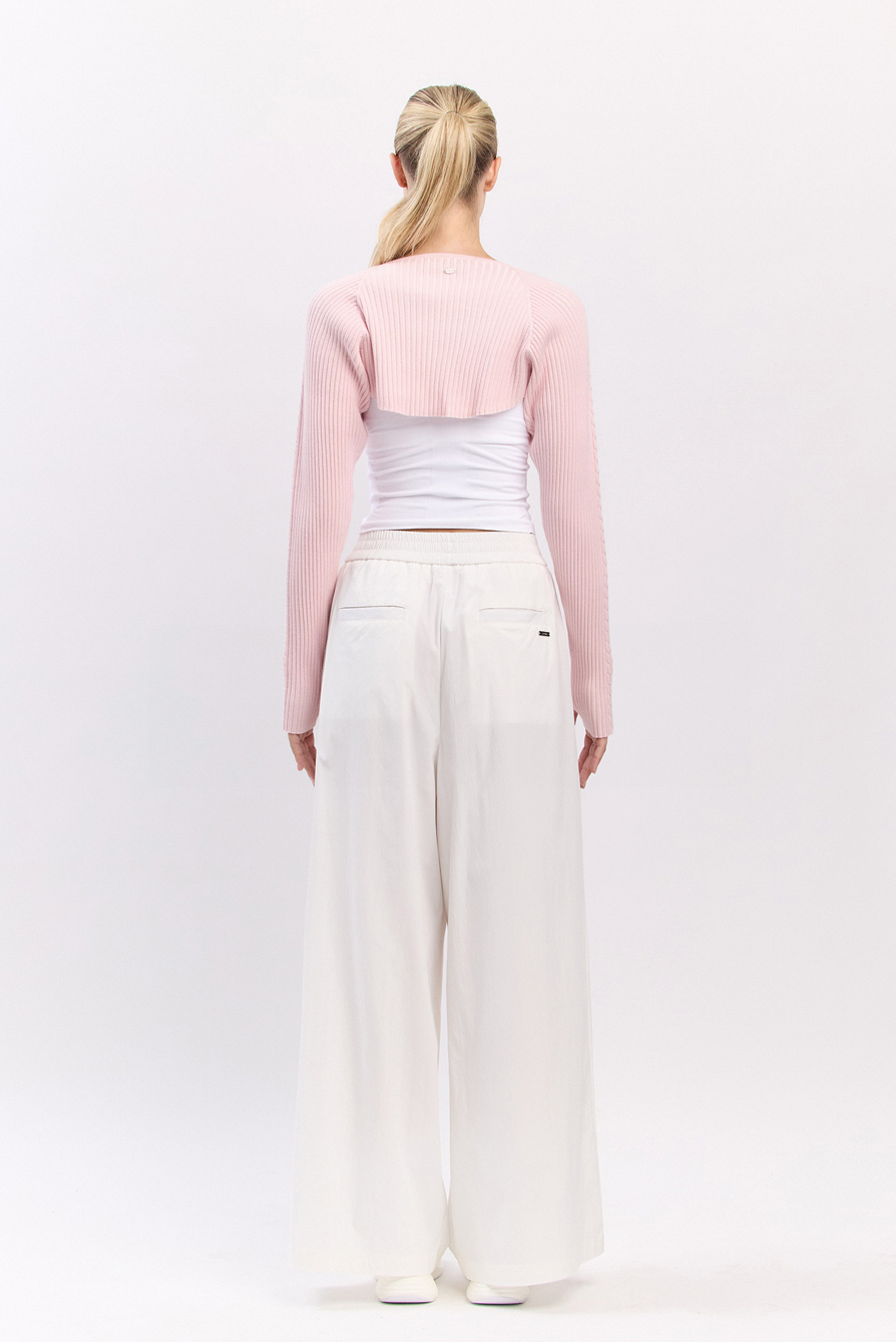 SC232 TWOTONE BOLERO KNIT