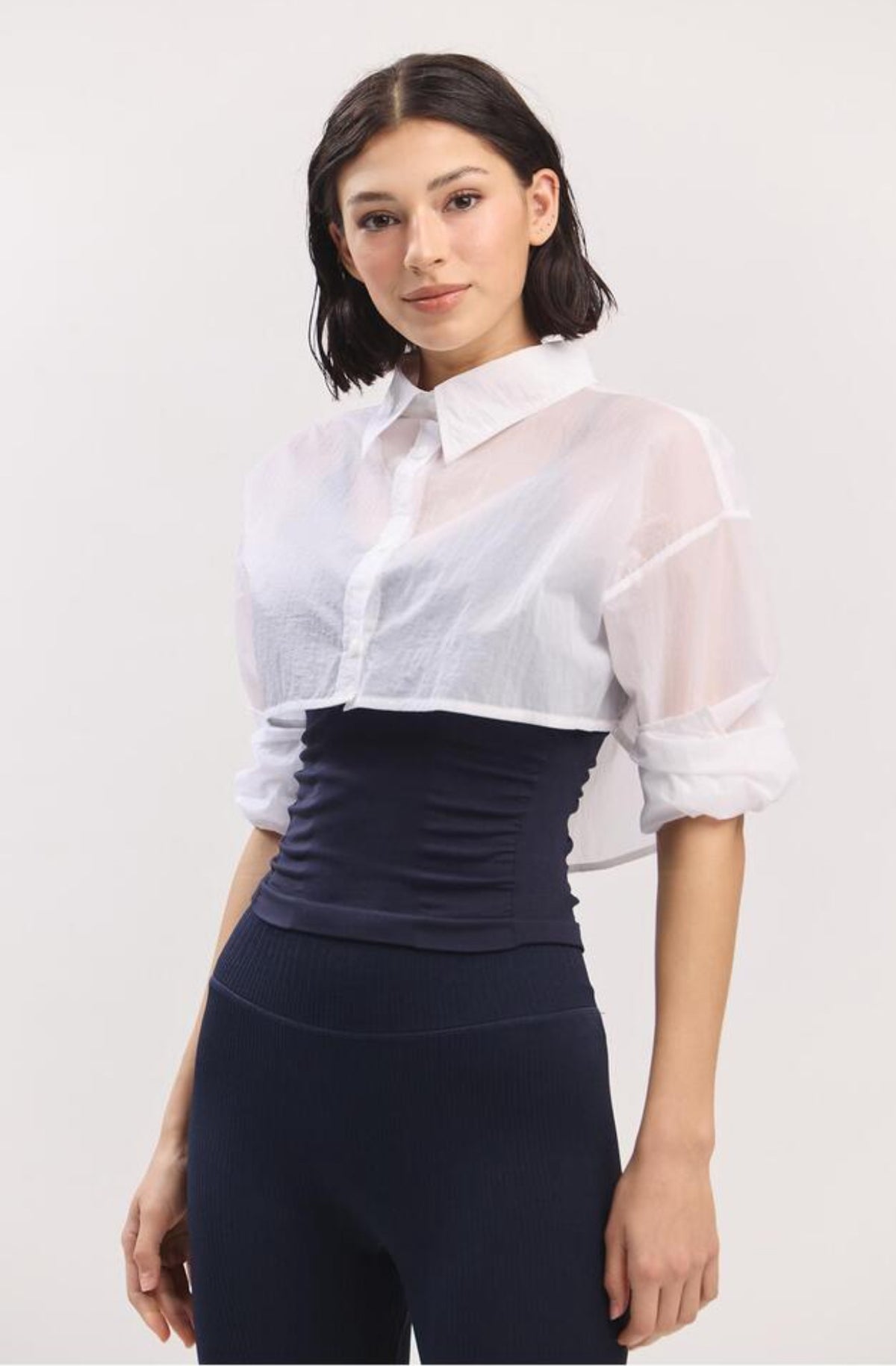 ST182 NYLON CROP SHIRT