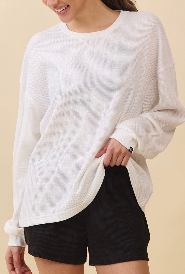 TL138 SOFT WAFFLE LONG TEE