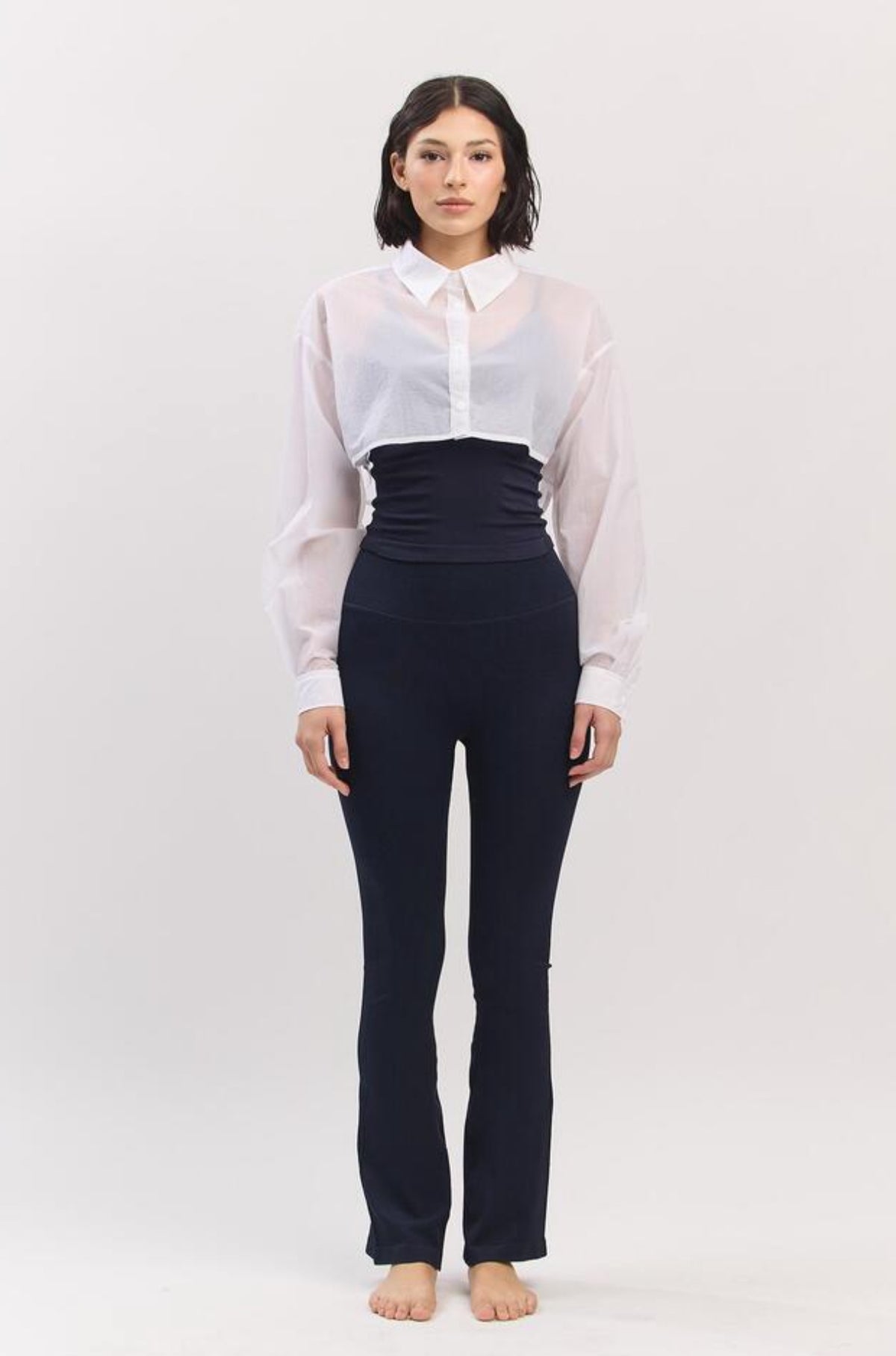 ST182 NYLON CROP SHIRT