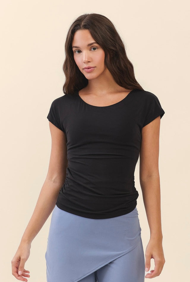 TS125 CONTOUR SHIRRING SLEEVELESS