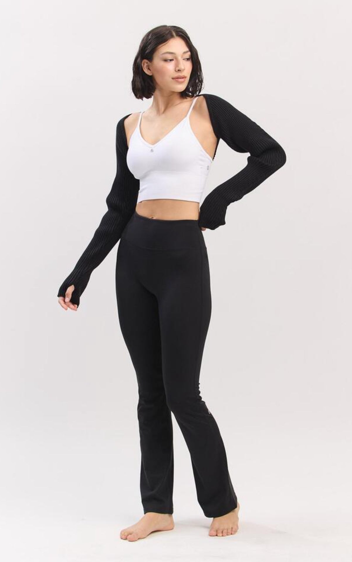 SC232 TWOTONE BOLERO KNIT
