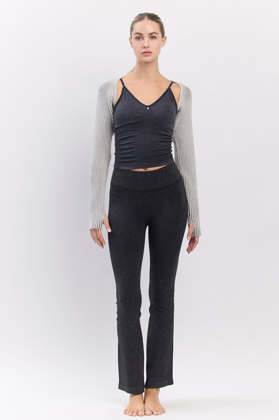 SC232 TWOTONE BOLERO KNIT