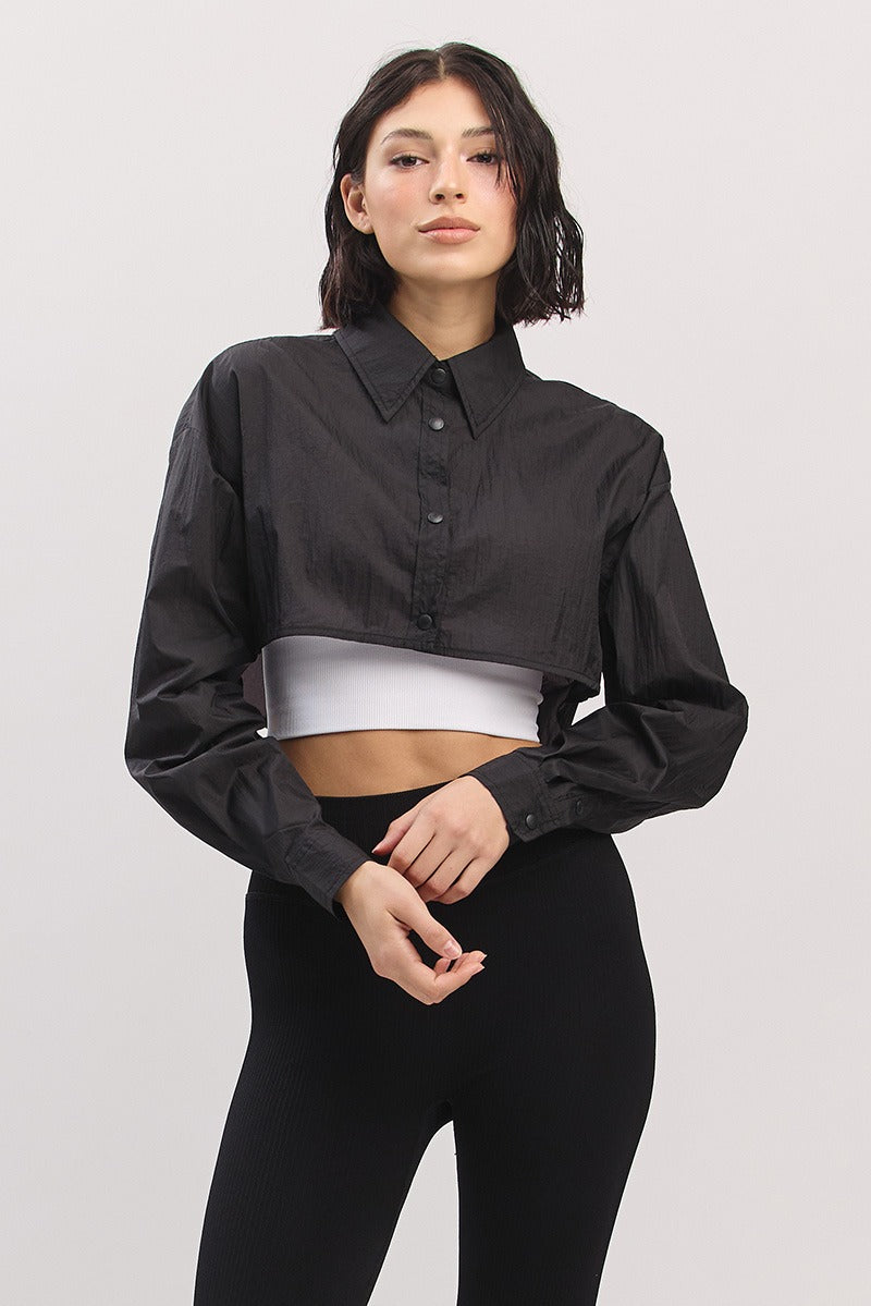 ST182 NYLON CROP SHIRT