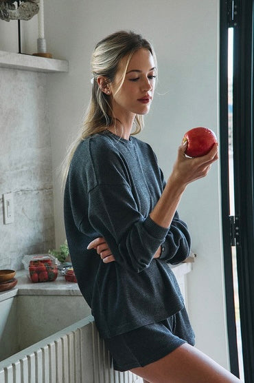 TL138 SOFT WAFFLE LONG TEE