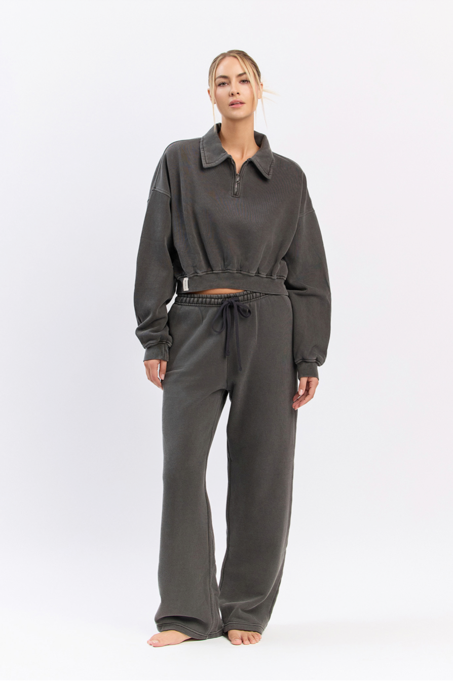 PL204 PIGMENTED FLEECE PANTS