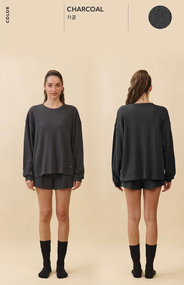 TL138 SOFT WAFFLE LONG TEE