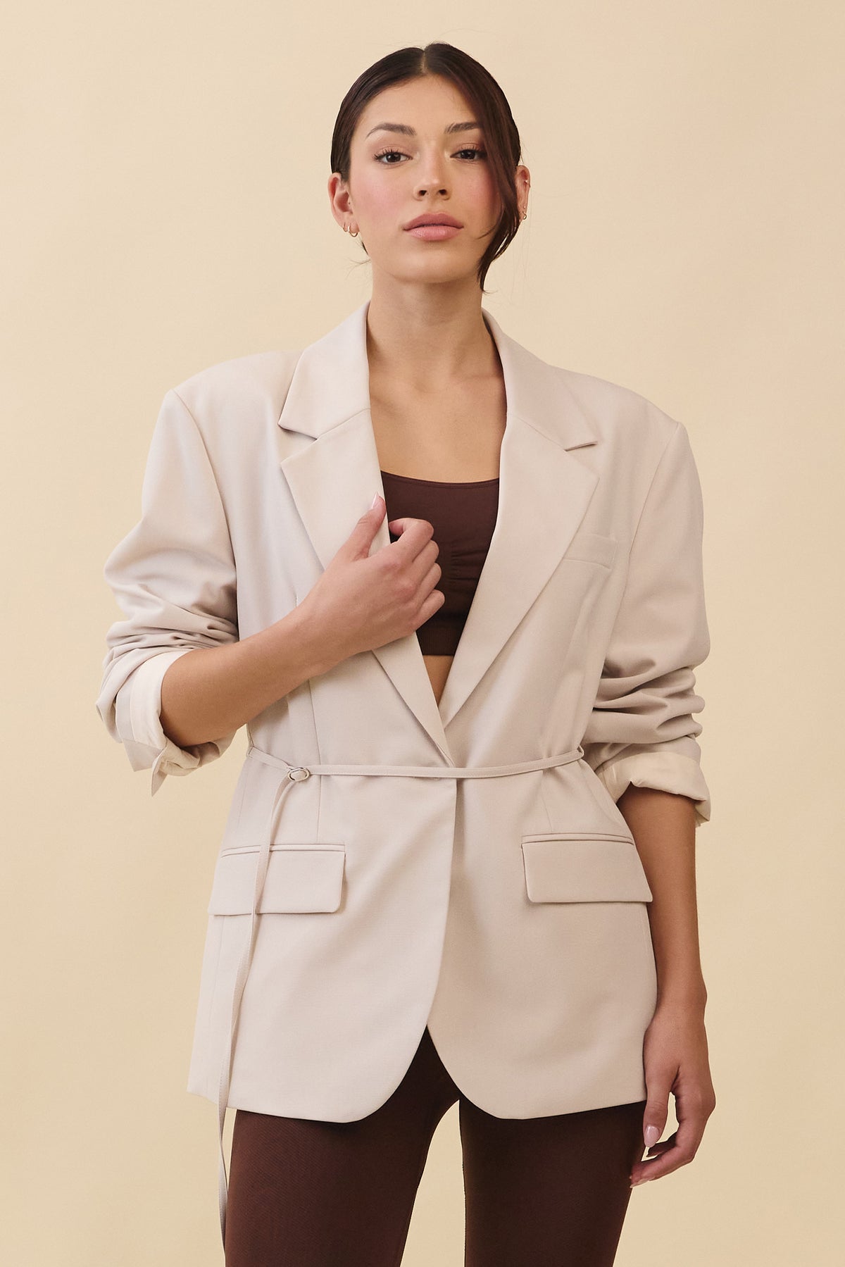 JP321 MINIMAL SINGLE BUTTON BLAZER